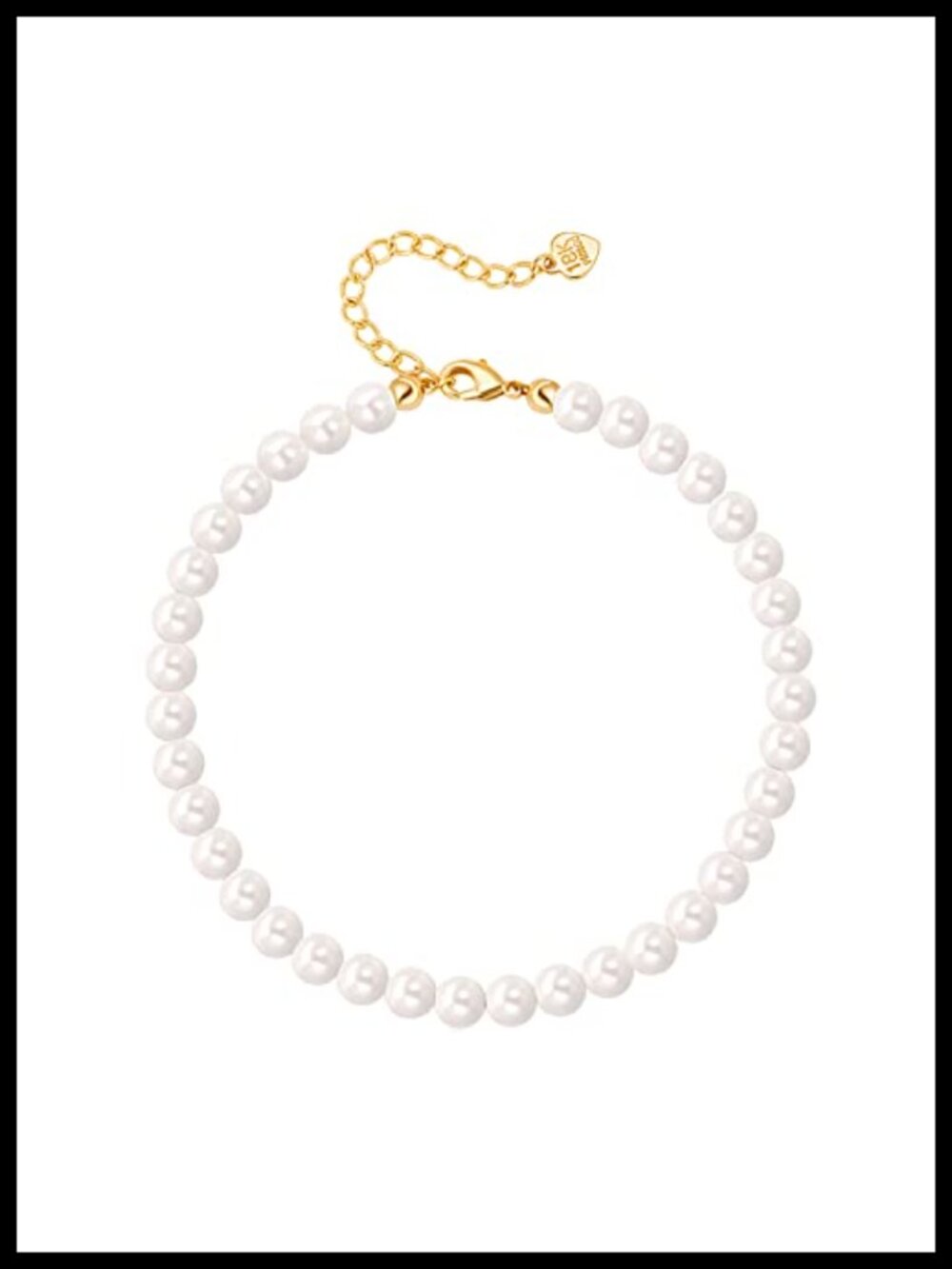Handmade Pearl Beads Anklet 18k Gold Plated Adjustable Ankle Bracelet